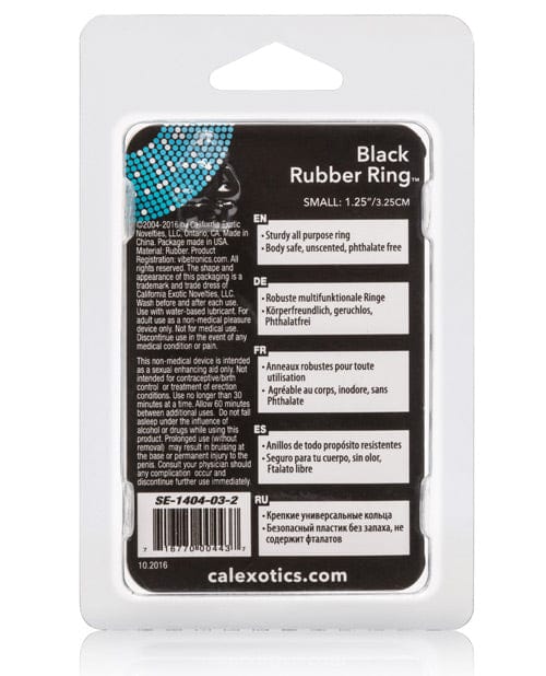 CalExotics Black Rubber Ring Penis Toys