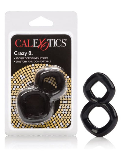 CalExotics Crazy 8 Enhancer Double Cock Ring - Black Penis Toys