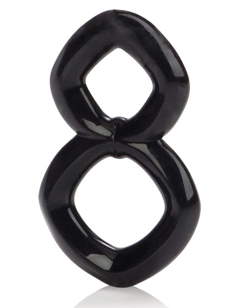 CalExotics Crazy 8 Enhancer Double Cock Ring - Black Penis Toys