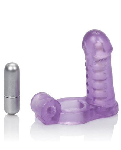 CalExotics Double Diver Vibrating Enhancer with Flexible Penetrator - Purple Penis Toys