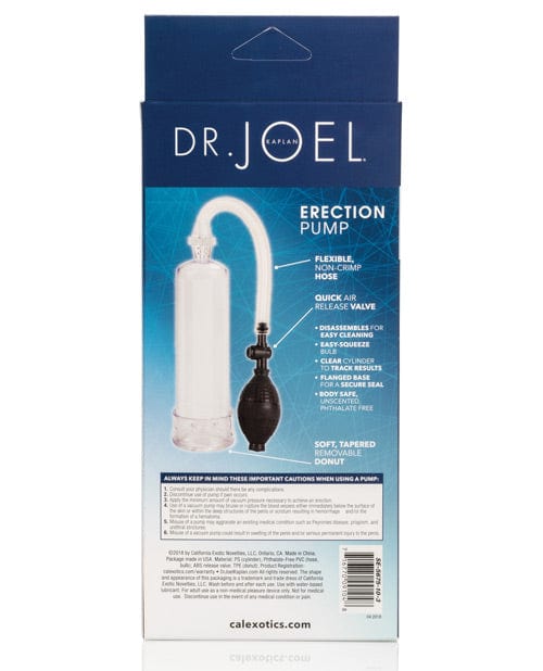 CalExotics Dr. Joel Kaplan Erection Pump - Clear Penis Toys