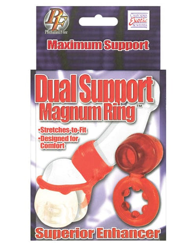 CalExotics Dual Support Magnum Ring - Red Penis Toys