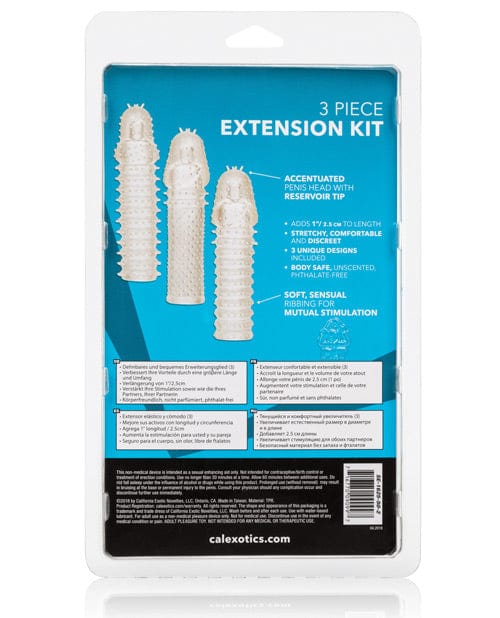 CalExotics Extension 3 Piece Kit - Clear Penis Toys