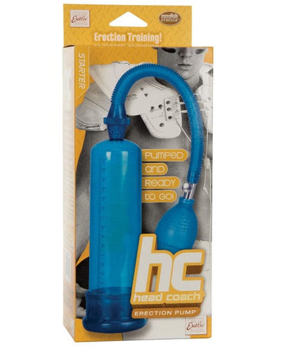 CalExotics Head Coach Erection Pump - Blue Penis Toys
