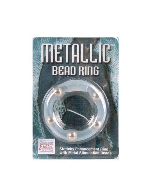 CalExotics Metallic Bead Ring - Clear Penis Toys