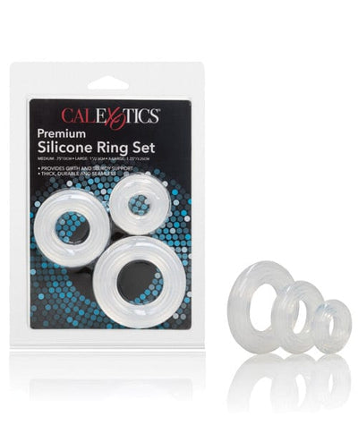 CalExotics Premium Silicone Ring Set Pack Of 3 - Clear Penis Toys