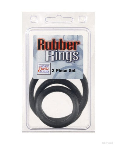 CalExotics Rubber Ring Set Black Penis Toys
