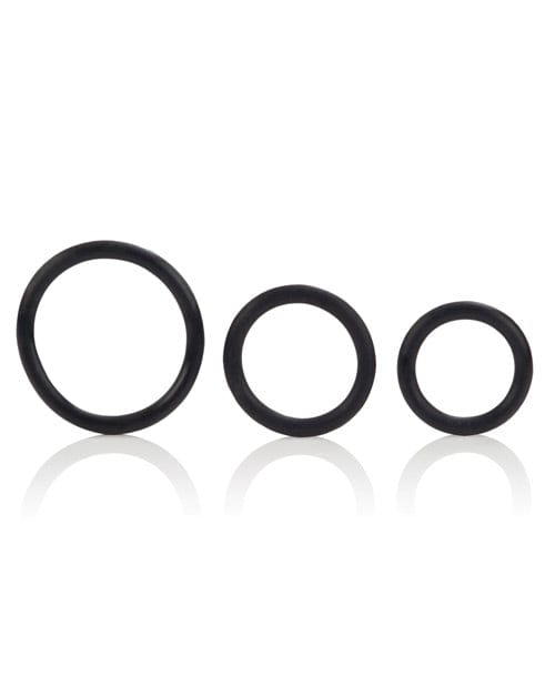 CalExotics Rubber Ring Set Black Penis Toys