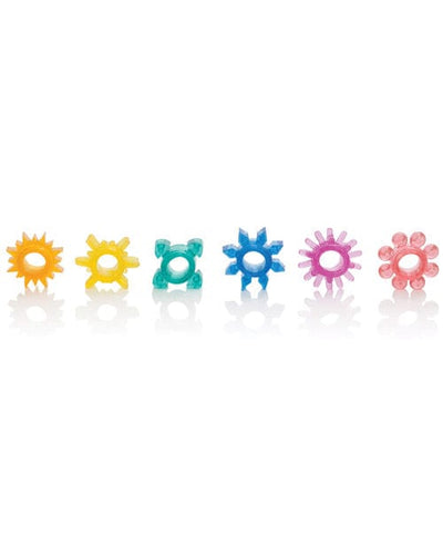 CalExotics Senso 6 Pack Rings - Assorted Colors Penis Toys