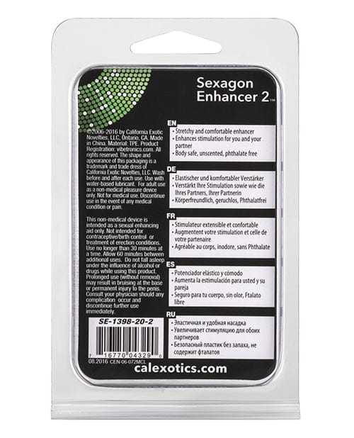 CalExotics Sexagon Enhancer 2 - Clear Penis Toys