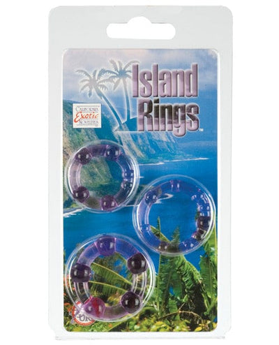CalExotics Silicone Island Rings Purple Penis Toys