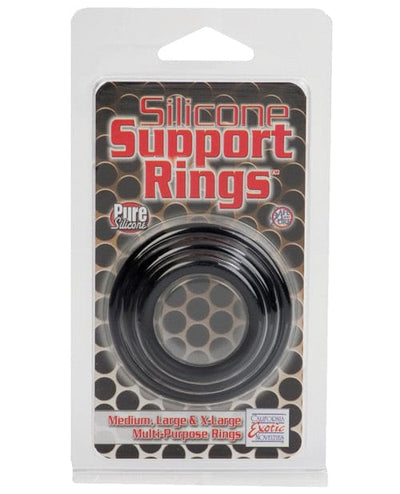 CalExotics Silicone Support Rings - Black Penis Toys