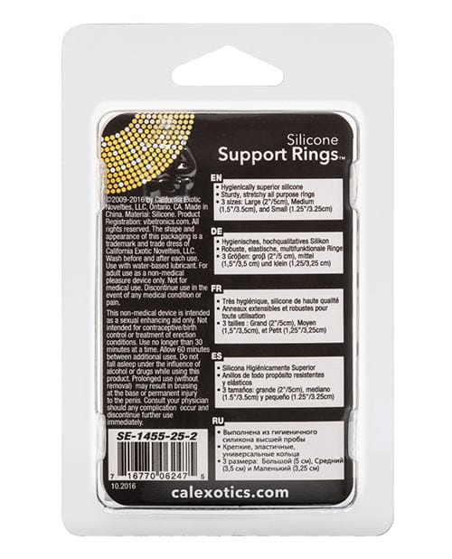 CalExotics Silicone Support Rings - Black Penis Toys