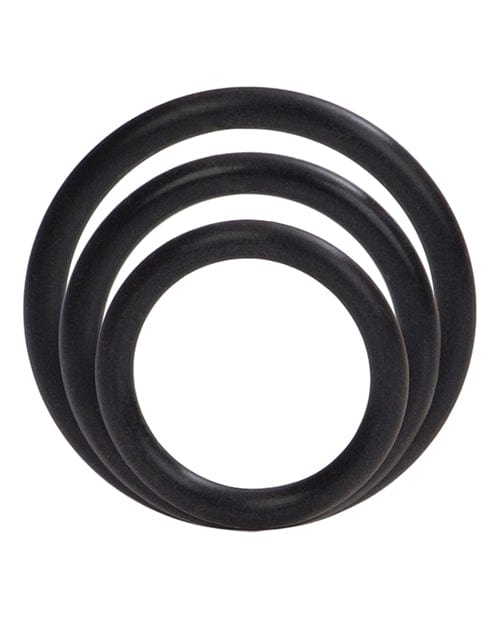 CalExotics Silicone Support Rings - Black Penis Toys