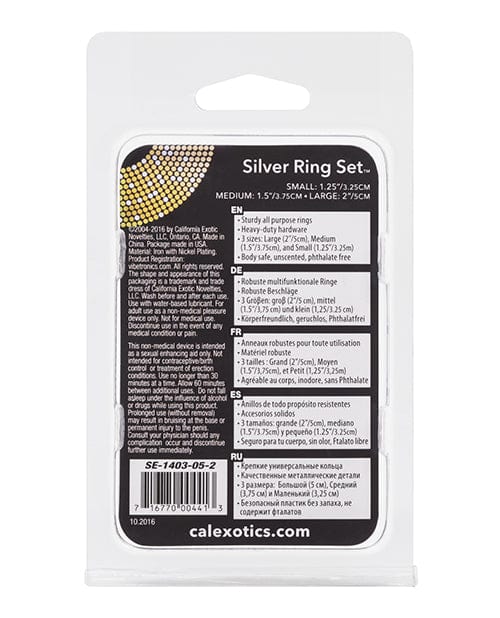 CalExotics Silver Ring Set Penis Toys