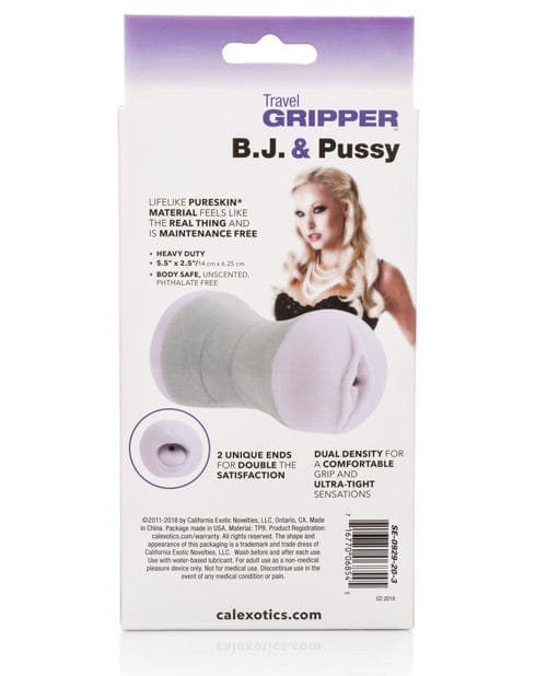 CalExotics Travel Gripper BJ & Pussy - Purple Penis Toys