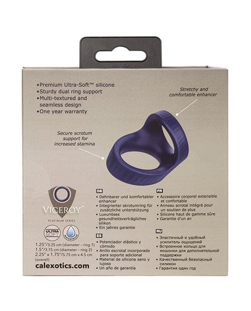 CalExotics Viceroy Max Dual Ring - Blue Penis Toys