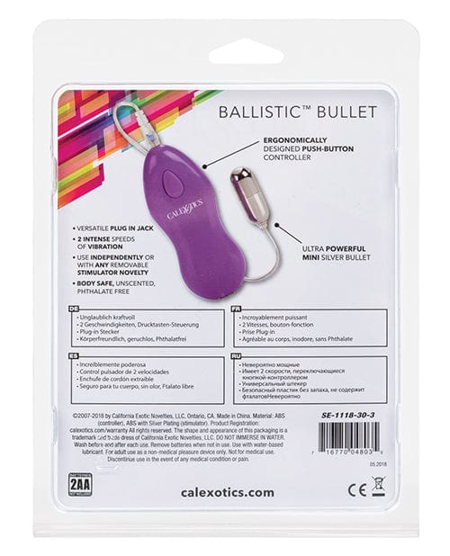 CalExotics Ballistic Mini with Purple Controller Vibrators