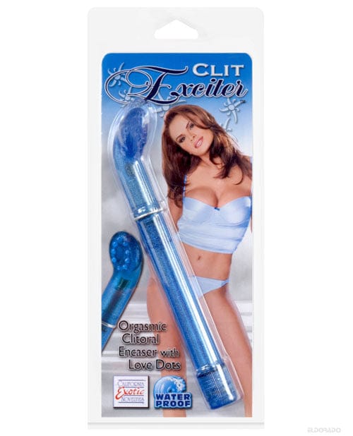 CalExotics Clit Exciter with Love Dots Blue Vibrators