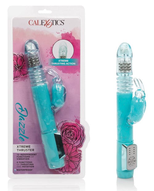 CalExotics Dazzle Xtreme Thruster - Teal Vibrators