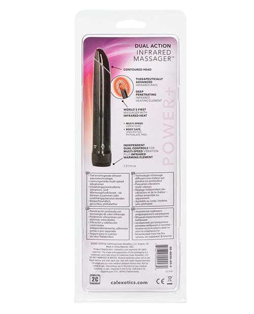 CalExotics Dual Action Infra Red Massager - Multi Speed Black Vibrators