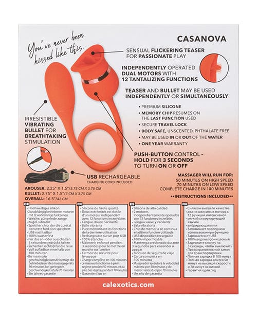 CalExotics French Kiss Casanova - Red Vibrators