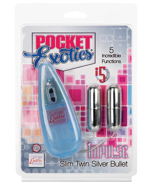 CalExotics Impulse Pocket Paks with Twin Silver Bullets Vibrators