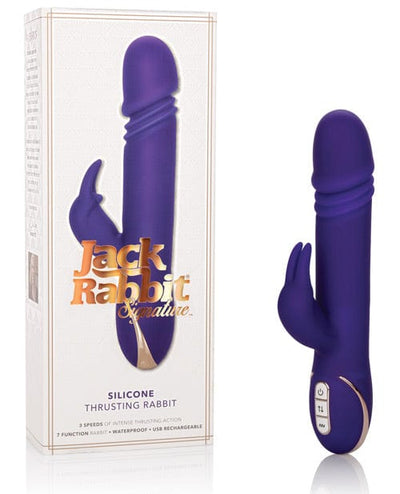 CalExotics Jack Rabbit Signature Silicone Thrusting Rabbits - Purple Vibrators