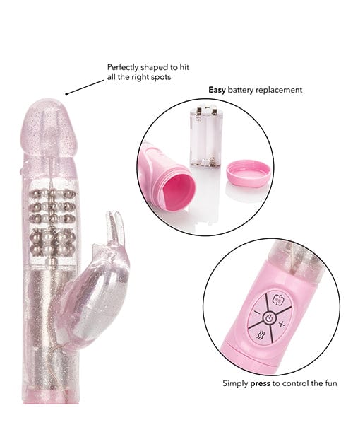CalExotics Jack Rabbits Thrusting Action Pink Vibrators
