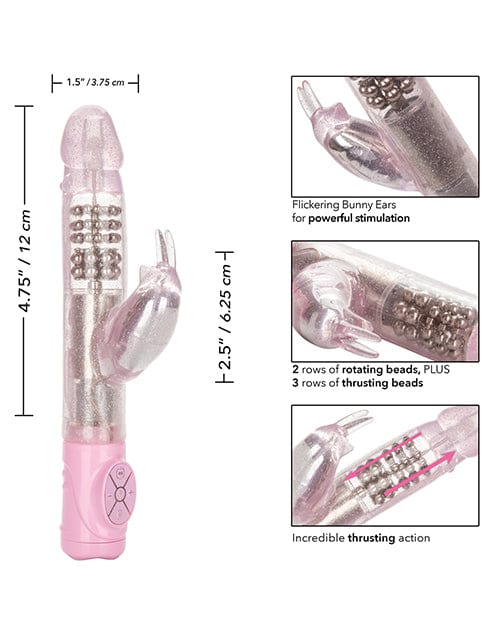 CalExotics Jack Rabbits Thrusting Action Pink Vibrators