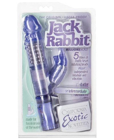 CalExotics Jack Rabbits with Floating Beads Waterproof Purple Vibrators
