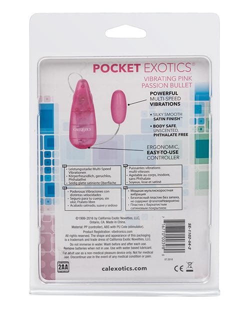 CalExotics Pocket Exotics Bullet - Pink Passion Vibrators