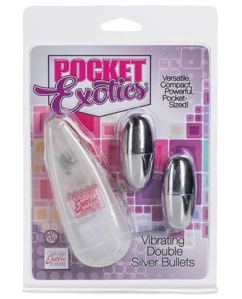 CalExotics Pocket Exotics Double Silver Bullets Silver Vibrators