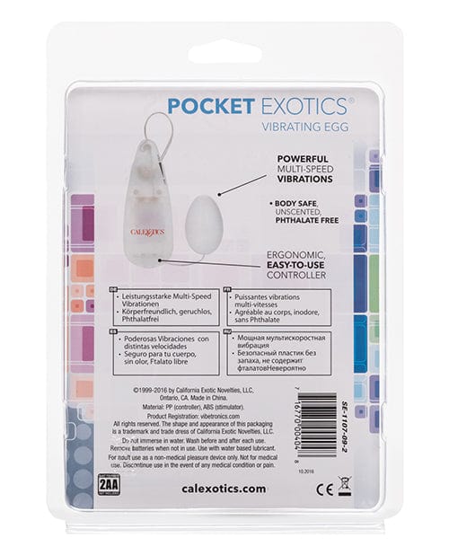 CalExotics Pocket Exotics Egg - Ivory Vibrators