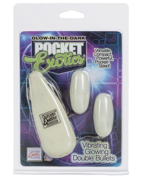 CalExotics Pocket Exotics Glow In The Dark Double Bullets Vibrators