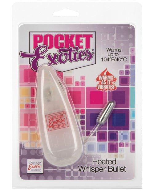 CalExotics Pocket Exotics Heated Whisper Bullet - Silver Vibrators