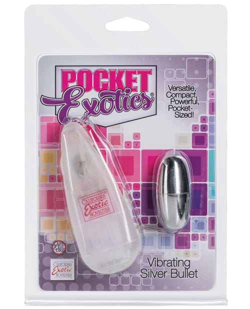 CalExotics Pocket Exotics Ivory Bullet Silver Vibrators