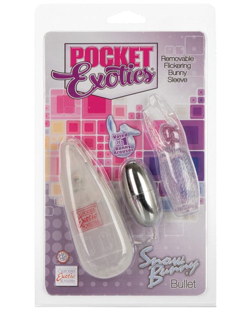 CalExotics Pocket Exotics Snow Bunny Bullet Clear Vibrators
