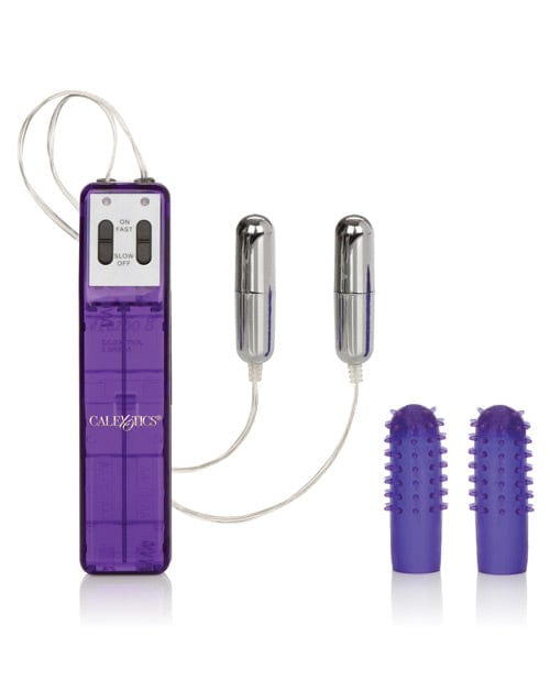 CalExotics Pocket Exotics Turbo 8 Accelerator Double Bullets - Purple Vibrators