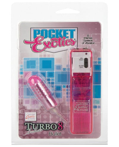 CalExotics Pocket Exotics Turbo 8 Accelerator Single Bullet - Pink Vibrators