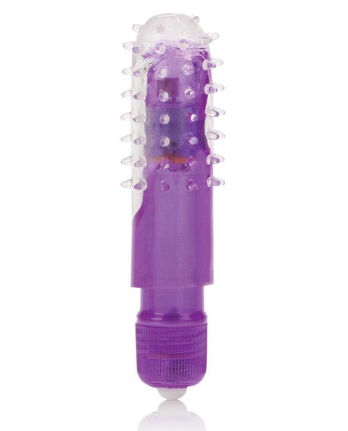 CalExotics Travel Blaster with Silicone Sleeve Waterproof Purple Vibrators