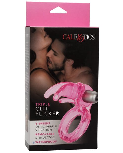 CalExotics Triple Clit Flicker - Pink Vibrators