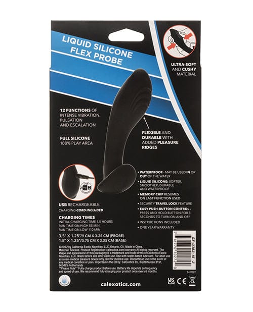 California Exotic Novelties Eclipse Liquid Silicone Flex Probe - Black Anal Toys