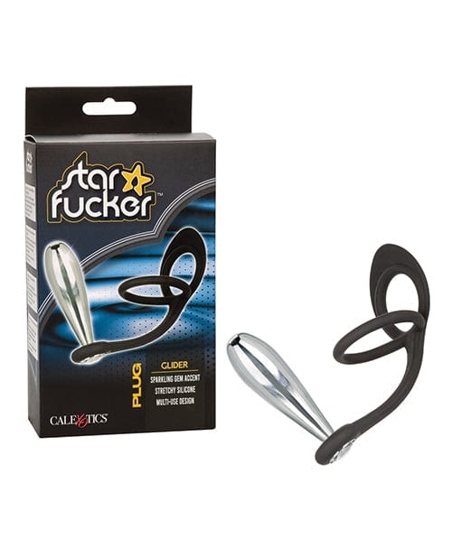 California Exotic Novelties Star Fucker Glider Gem Plug W-silicone Enhancer - Black Anal Toys