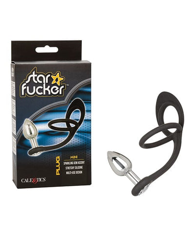 California Exotic Novelties Star Fucker Mini Gem Plug W-silicone Enhancer - Black Anal Toys