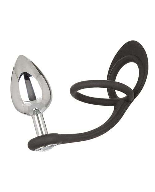 California Exotic Novelties Star Fucker Xl Teardrop Gem Plug W-silicone Enhancer - Black Anal Toys