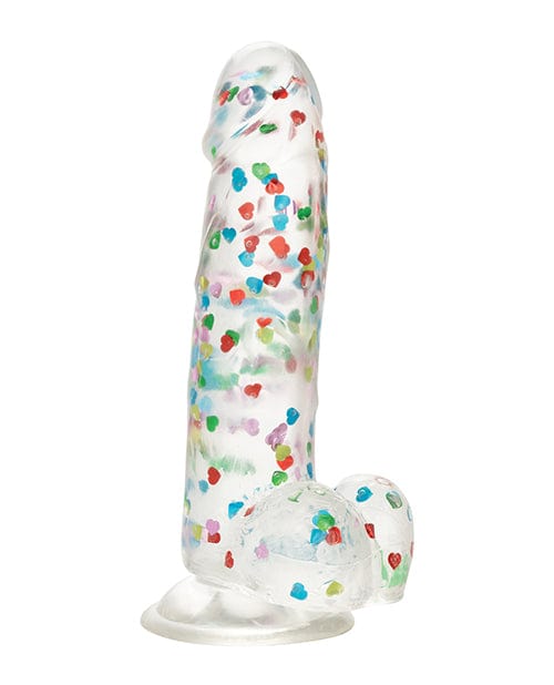 California Exotic Novelties Naughty Bits I Love Dick Heart Filled Dong - Multicolor Dildos