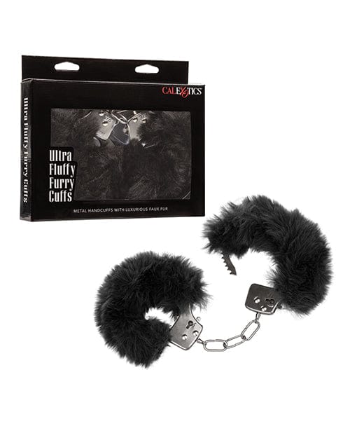 California Exotic Novelties Ultra Fluffy Furry Cuffs Black Kink &amp; BDSM