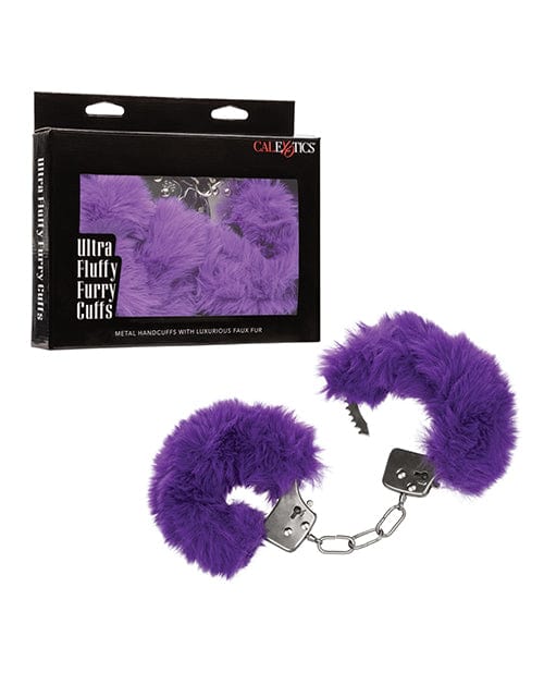 California Exotic Novelties Ultra Fluffy Furry Cuffs Purple Kink &amp; BDSM