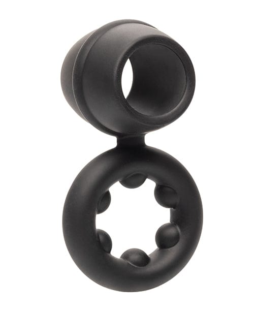 California Exotic Novelties Alpha Liquid Silicone Dual Magnum Ring - Black Penis Toys